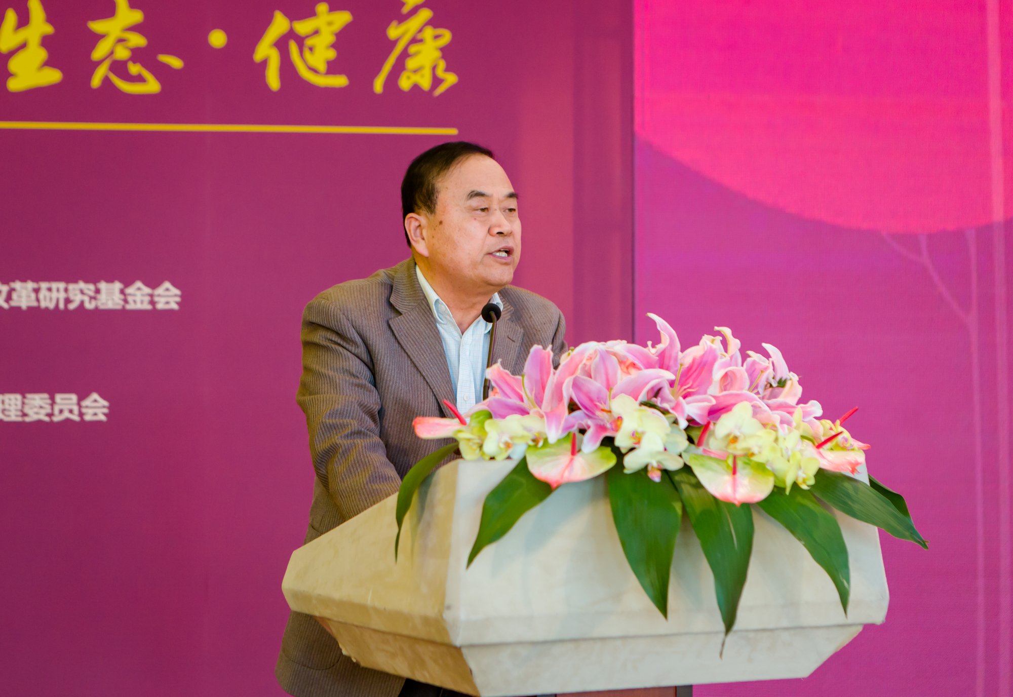 中国经济改革研究基金会健康工程组委会秘书长田兆荣致辞